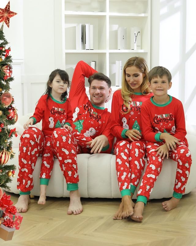 Thumbnail 1 de Linnhoy Family Christmas Pajamas Set, Elk Print and Red Plaid Matching PJs