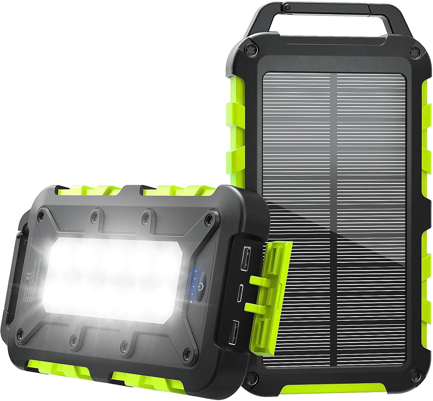 Detalle de TOENNESEN Solar Power Bank 10000 mAh PD 15 W with USB-C and dual USB outputs (IPX4)