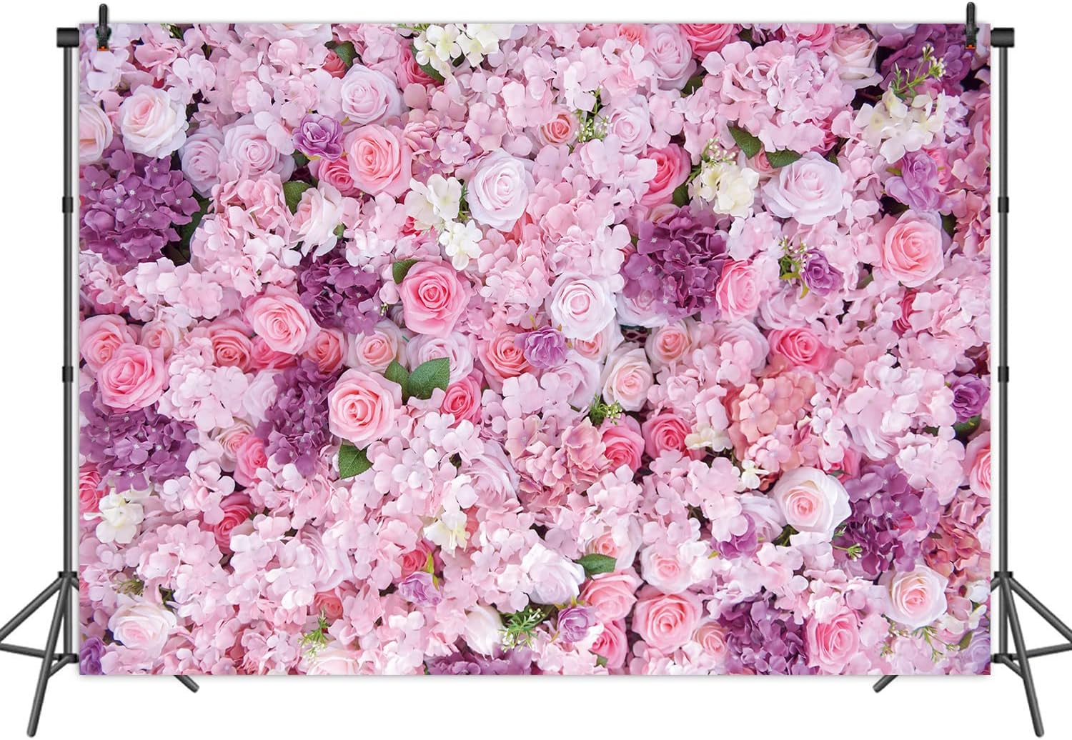 Detalle 2 de BINQOO 7x5ft Lilac Flowers Backdrop for Photography