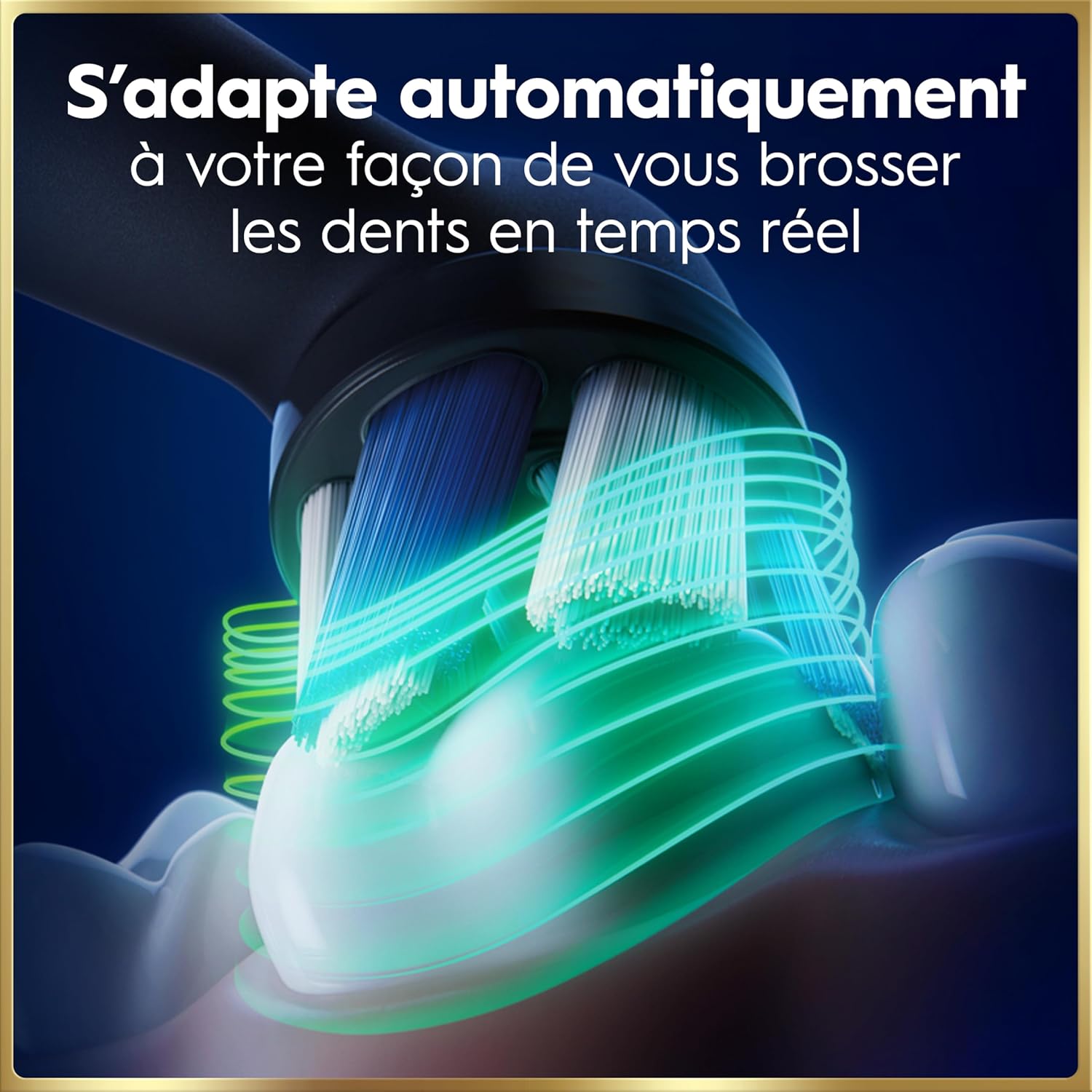 Detalle de Oral-B iO 9 Bleu Saphir – brosse à dents électrique connectée avec 7 modes et écran interactif