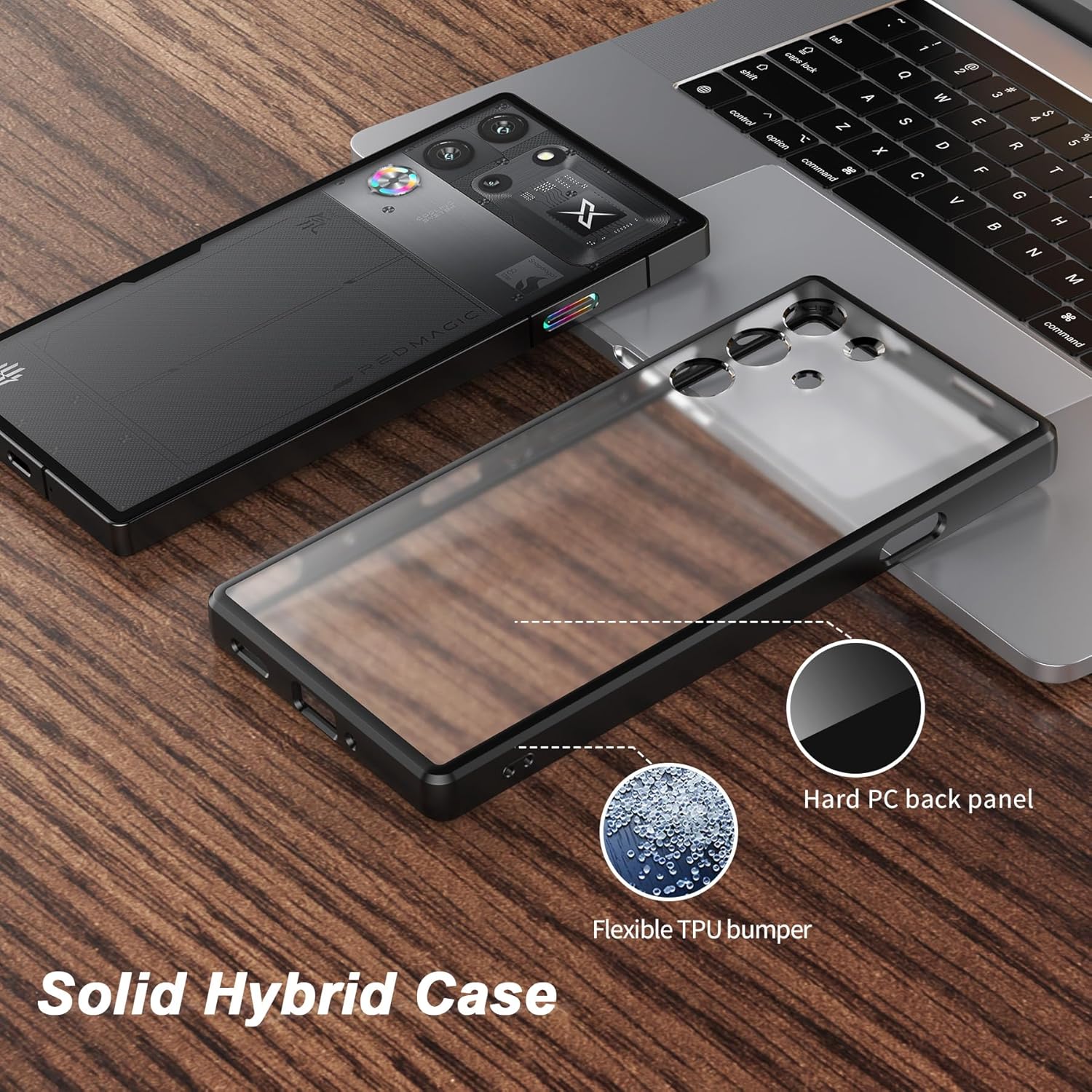 Thumbnail 4 de Foluu Slim Protective Case for ZTE Nubia Red Magic 10 Pro / 10 Pro+ (2024) – Black