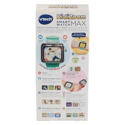 Thumbnail 5 de VTech Kidizoom Smartwatch MAX Aguamarina: reloj inteligente para niños con doble cámara y juegos