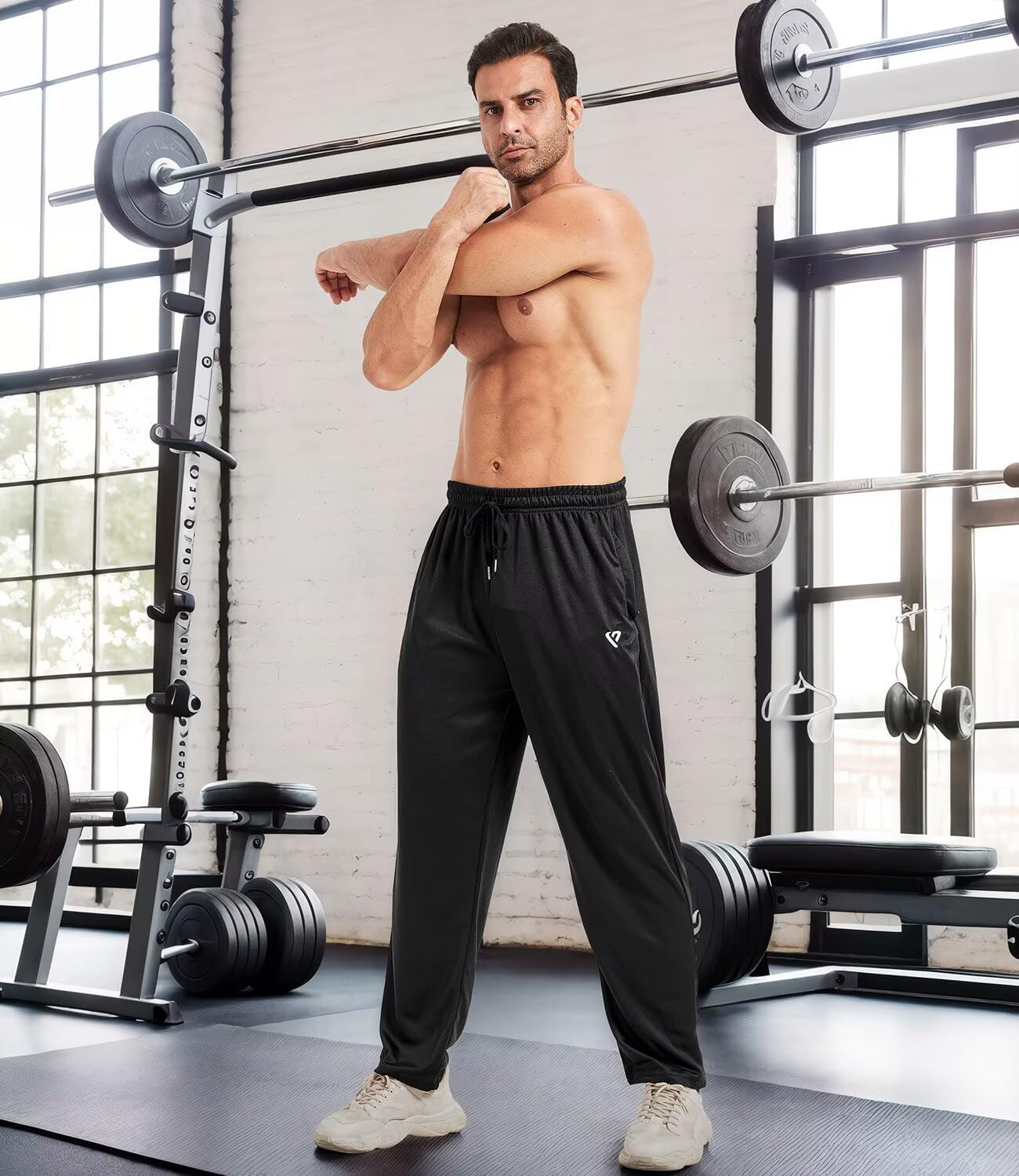 Detalle de 5 Pack Mens Sweatpants Joggers with Zip Pockets
