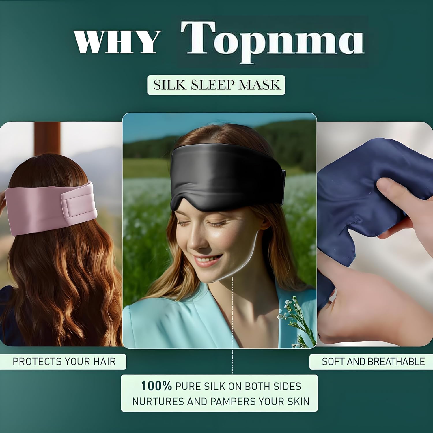 Thumbnail 2 de Mulberry Silk Sleep Mask for Travel and Sleep