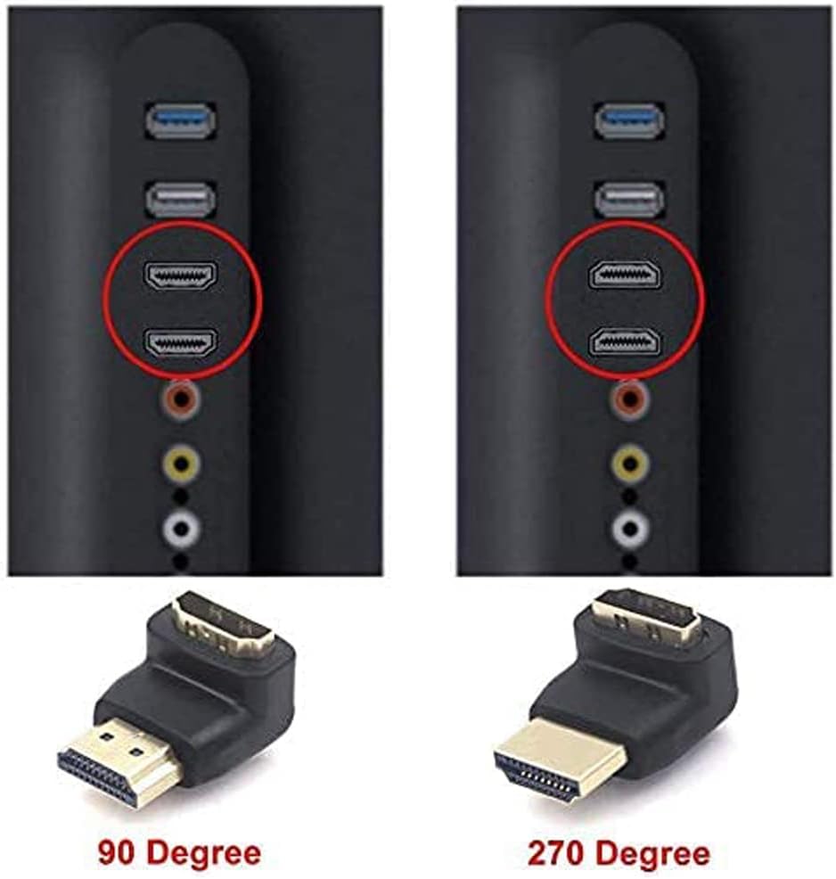 Thumbnail 2 de VMOJO HDMI-Winkeladapter-Set (2 Stück, 90° & 270°) für Typ-A – vergoldete Kontakte, bis 4K