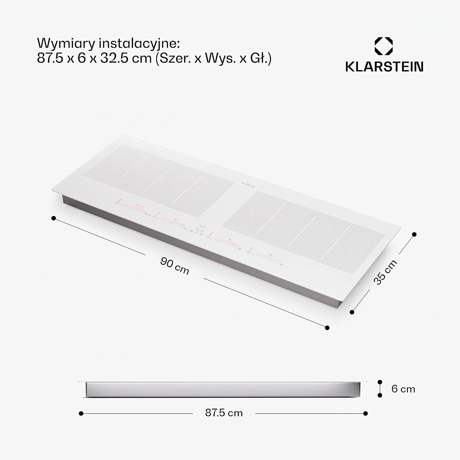Thumbnail 6 de Klarstein płyta indukcyjna 90 cm, 4 pola, 7200 W, Flex i sterowanie dotykowe