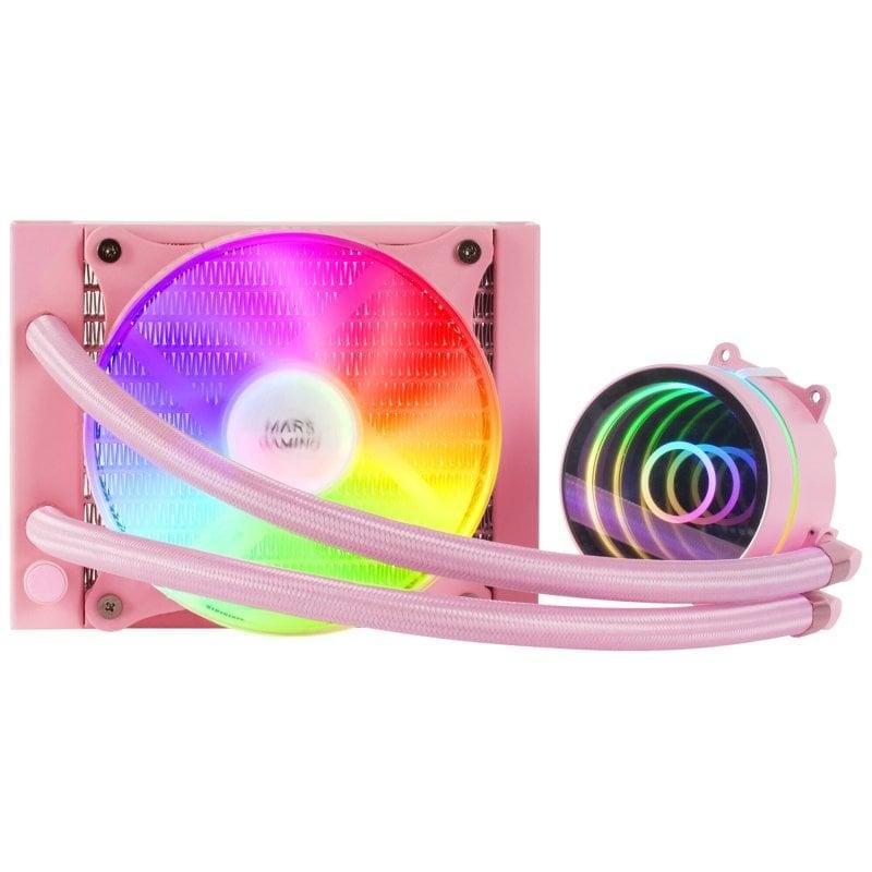 Detalle 2 de Mars Gaming ML-ONE120 Kit Refrigeración Líquida FRGB Rosa