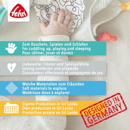 Detalle 2 de Fehn Schmusetuch Hase – Spielkamerad, Einschlafhilfe & Schnuffeltuch