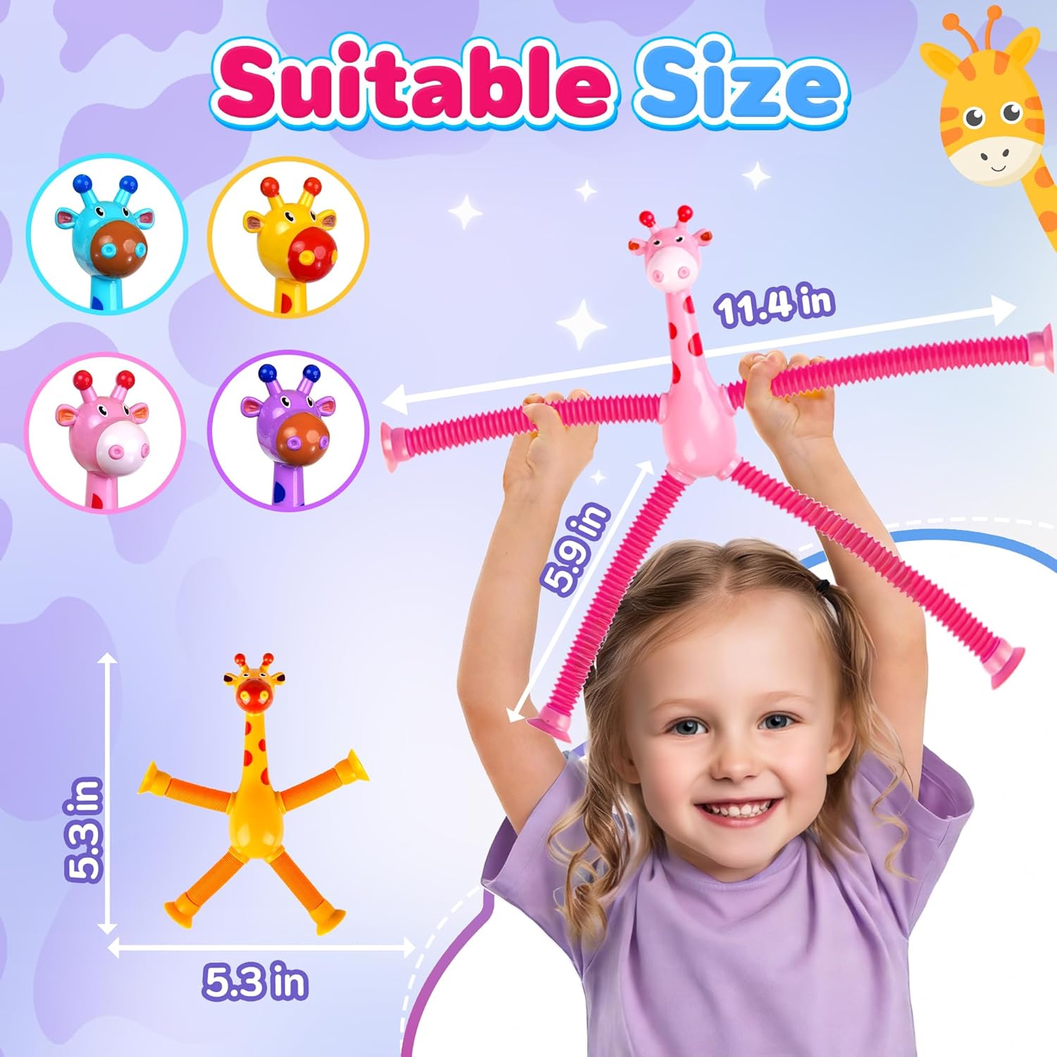Thumbnail 1 de Giraffe Sensory Travel Toys 4-Piece Set for Road Trips and Travel