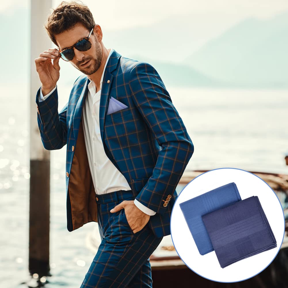 Thumbnail 6 de Aomig Stoff-Taschentücher für Herren (12er-Pack) aus Baumwolle, 40 x 40 cm – klassische Handkerchiefs