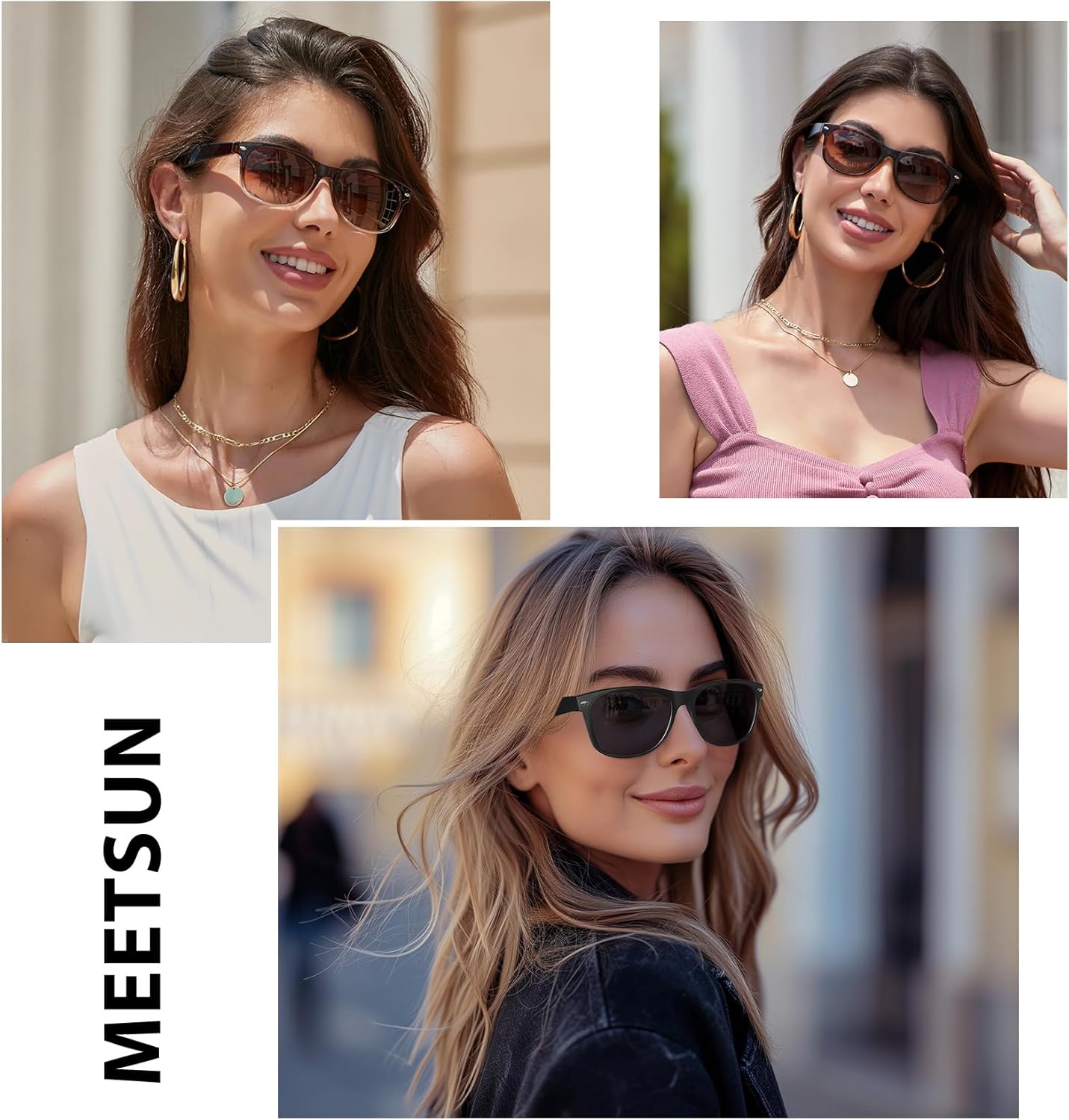 Thumbnail 1 de MEETSUN Classic Polarized Sunglasses for Women & Men — 3 Pack, Retro Driving UV Protection