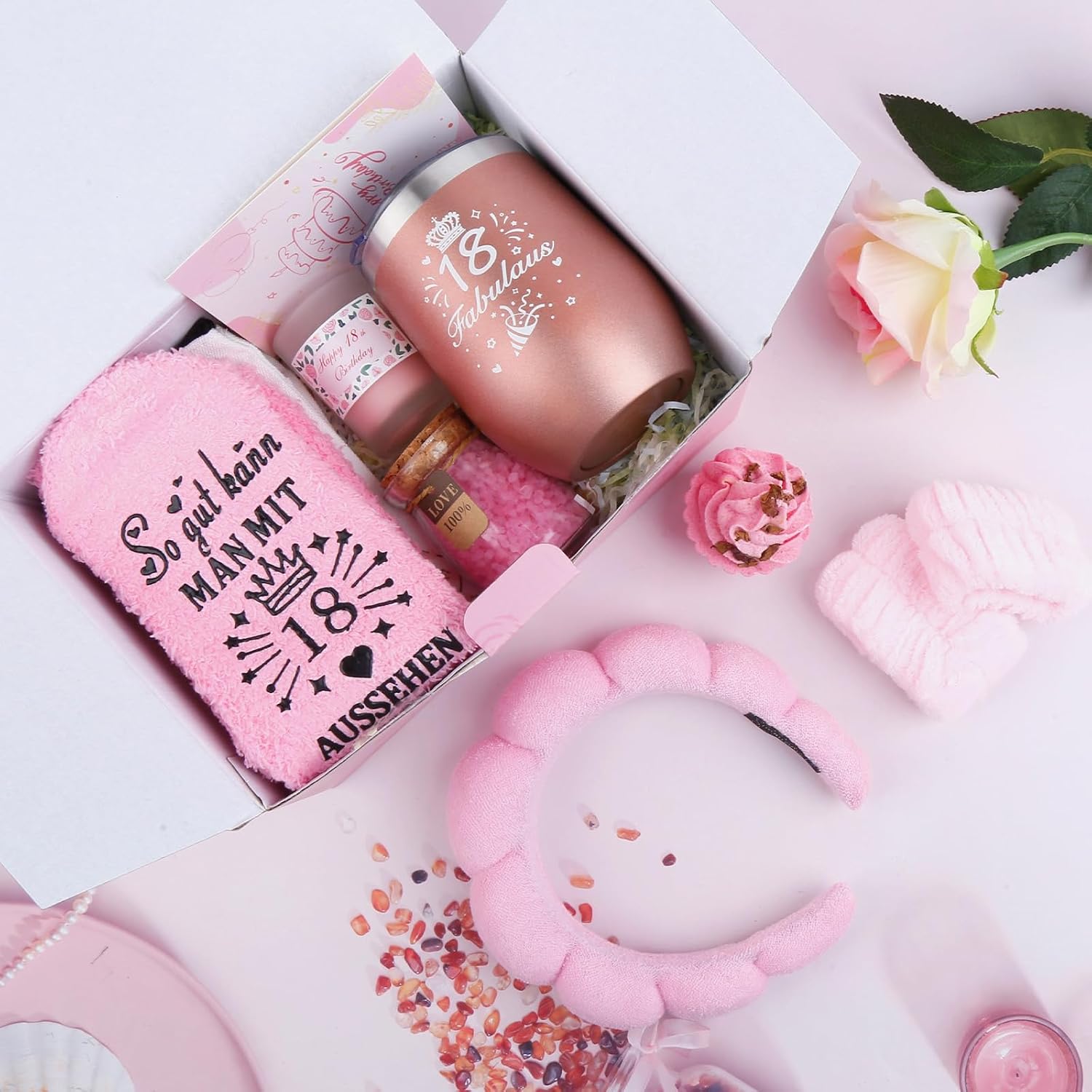 Detalle 1 de Belillpipi Geschenkset 18. Geburtstag für Frauen