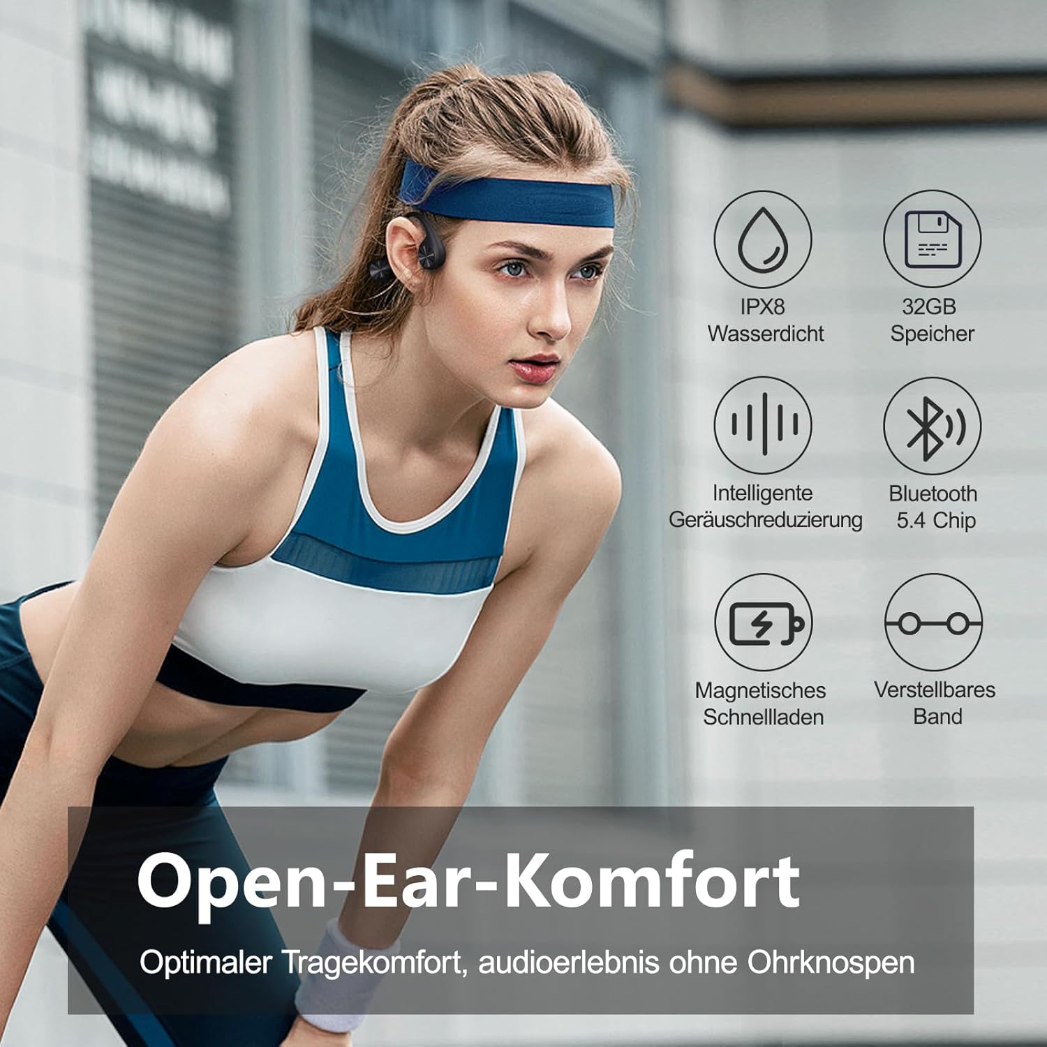 Thumbnail 1 de Knochenschall Kopfhörer Bluetooth 5.4 32GB