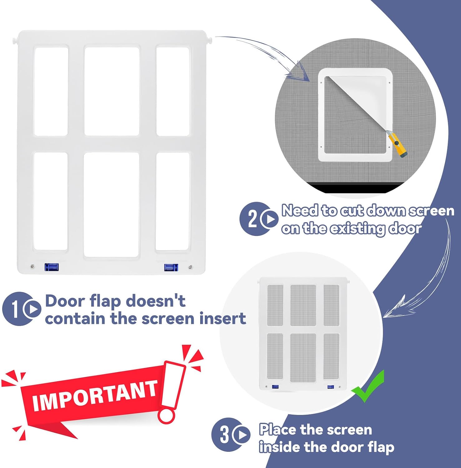 Detalle 1 de LESYPET Cat Screen Door, 10.3 x 8.3 Inches