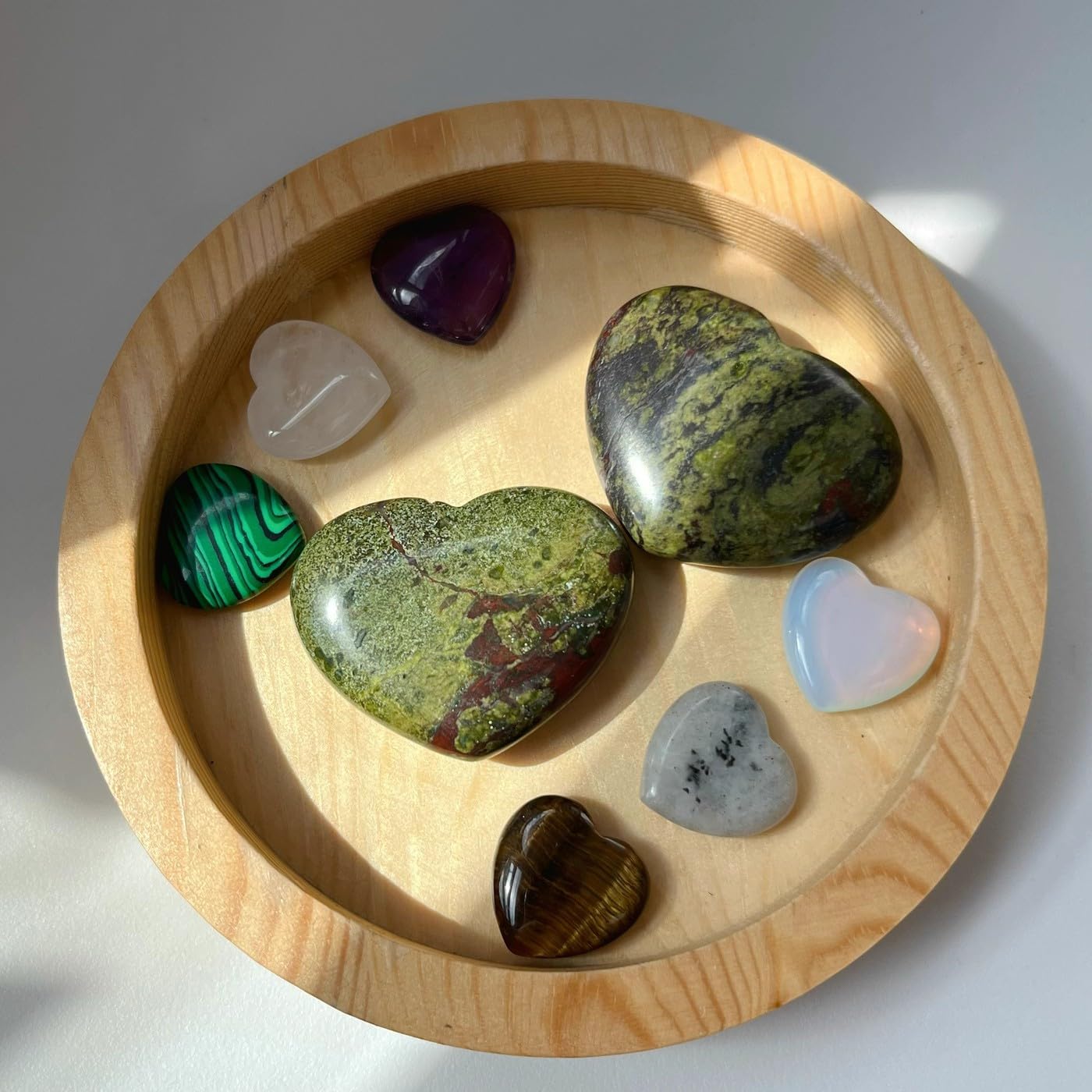 Thumbnail 4 de XIANNVXI Bloodstone Heart Stone 45mm – Natural Palm Massage Crystal