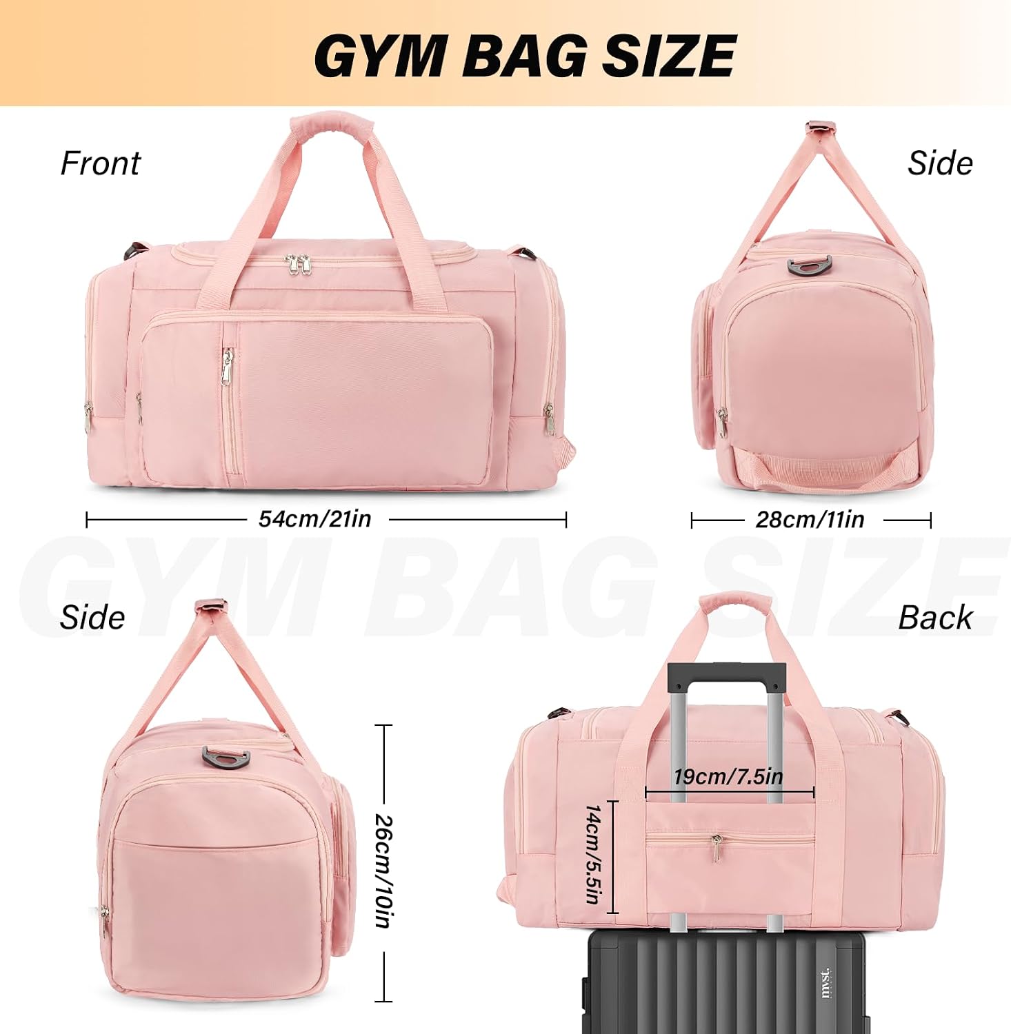 Thumbnail 5 de Sports Gym Bag Duffle with Shoes Compartment – 3-in-1 Bag for Travel, Gym and Everyday Use