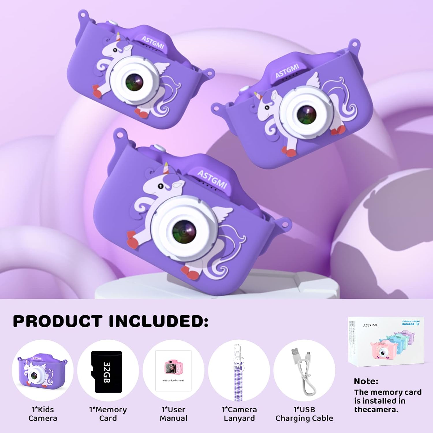 Thumbnail 6 de ASTGMI: Macchina Fotografica per Bambini 12 MP con Scheda da 32 GB – Regalo ideale per 3–10 anni