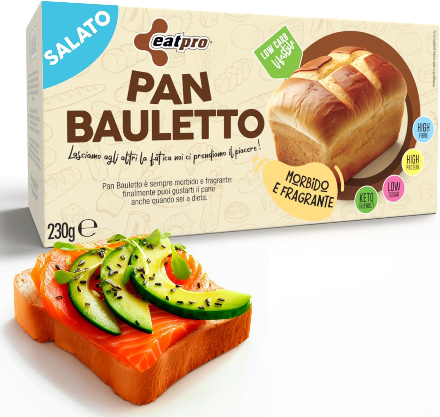 Thumbnail 5 de EatPro Pane Proteico Dolce 230g, 15% proteine 🍞