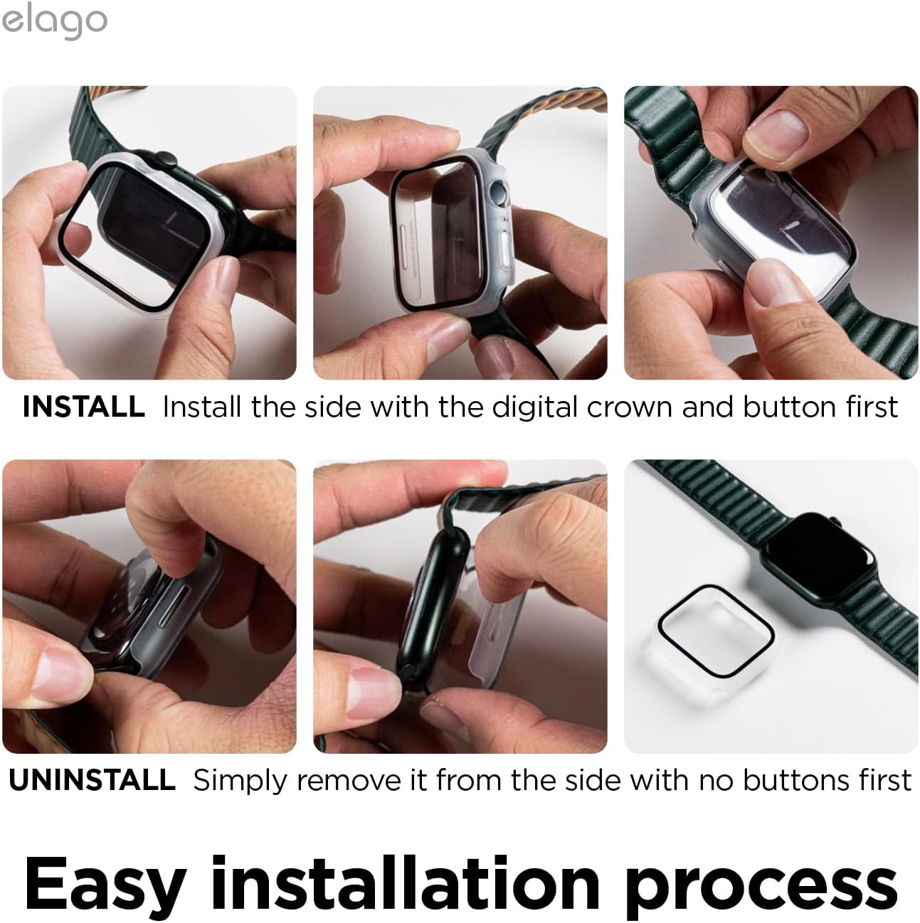 Thumbnail 2 de elago Clear Shield for Apple Watch 11/10 – Full Protection with Hard PC and Tempered Glass