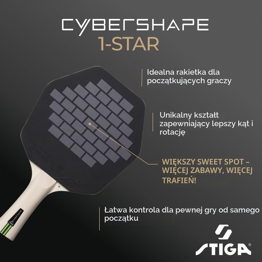 Thumbnail 1 de STIGA Cybershape 1-Star – rakietka do tenisa stołowego z 5-warstwowym drewnem