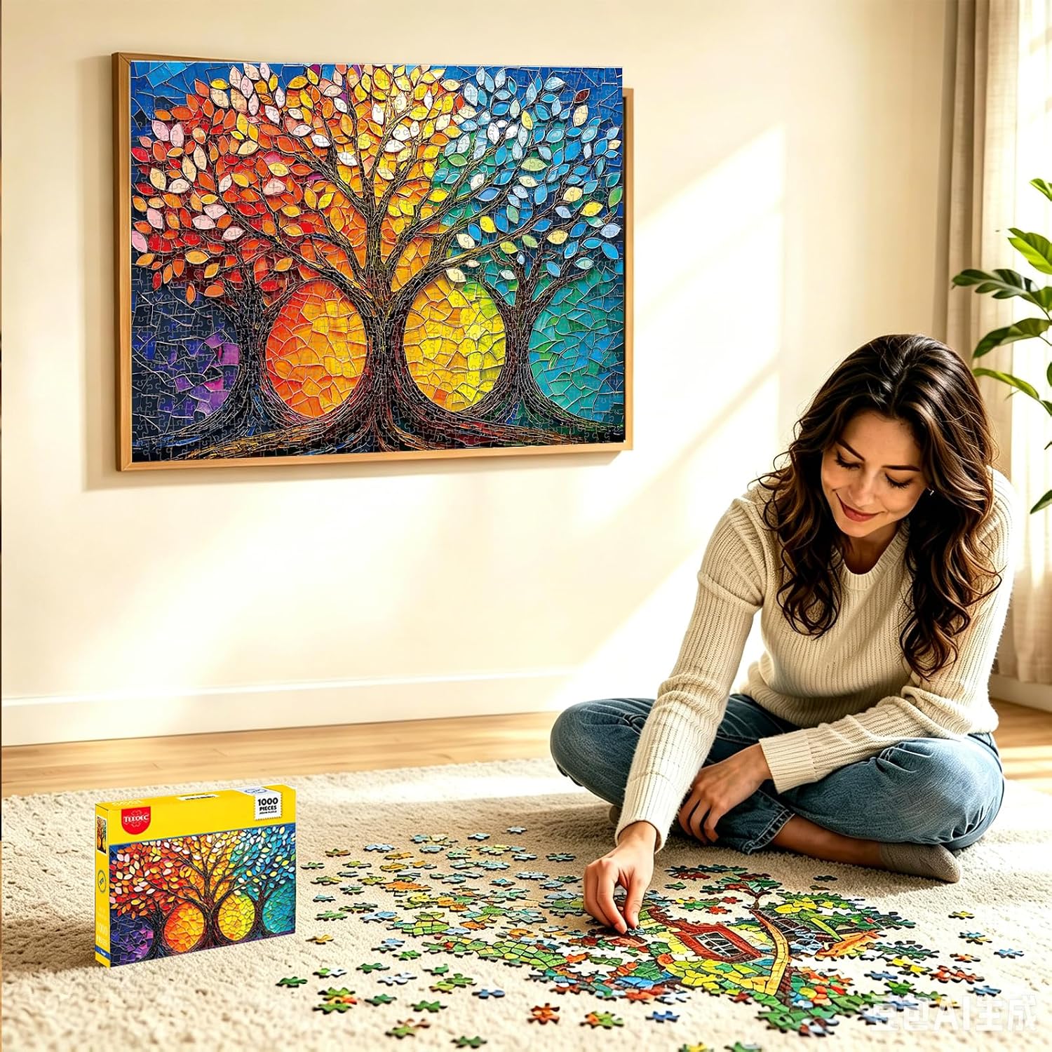 Detalle 1 de TEEOEC 1,000-Piece Jigsaw Puzzle
