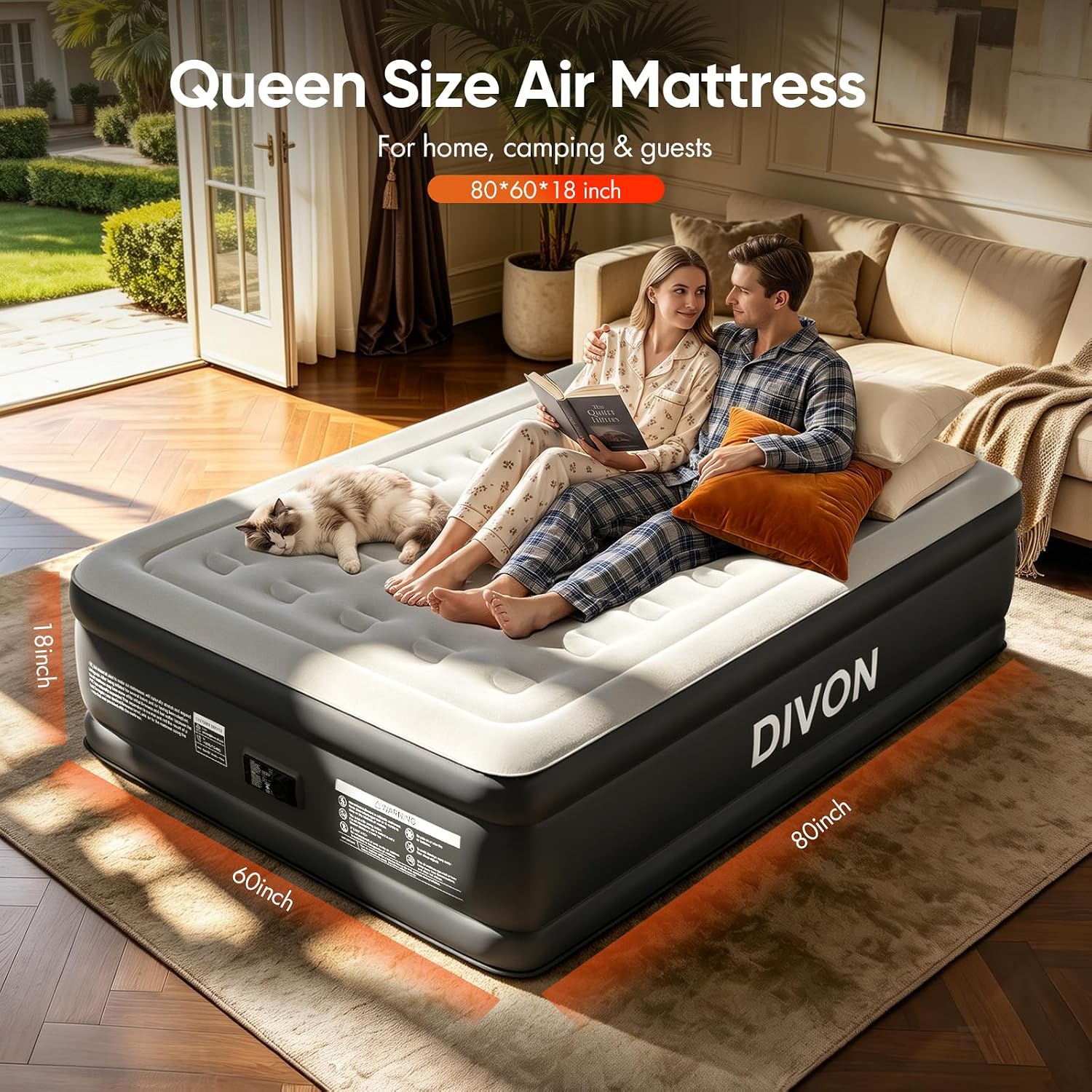 Thumbnail 6 de DIVON Queen Air Mattress, 18-Inch Raised