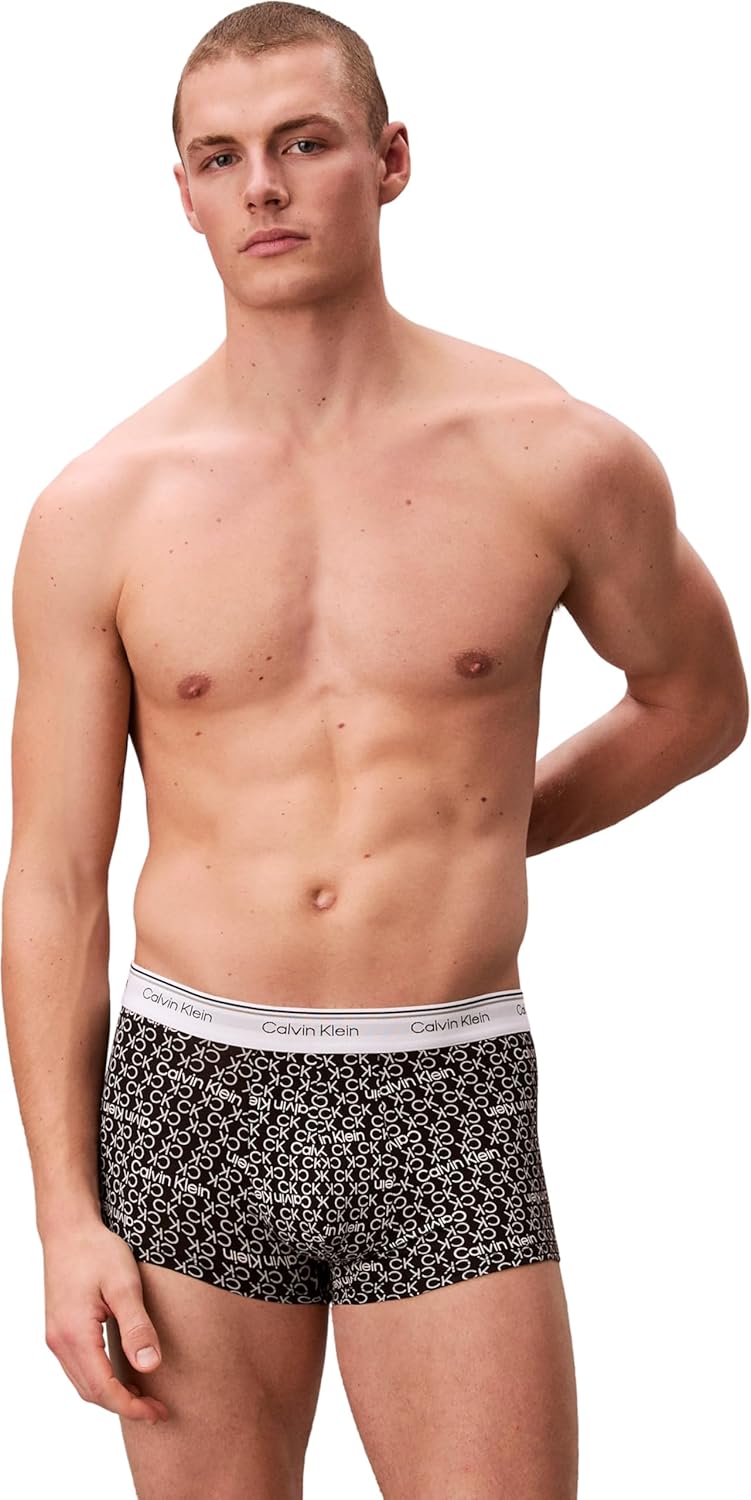 Detalle de Calvin Klein Men Low-Rise Boxer Short Trunks Stretch Cotton (Pack of 3)