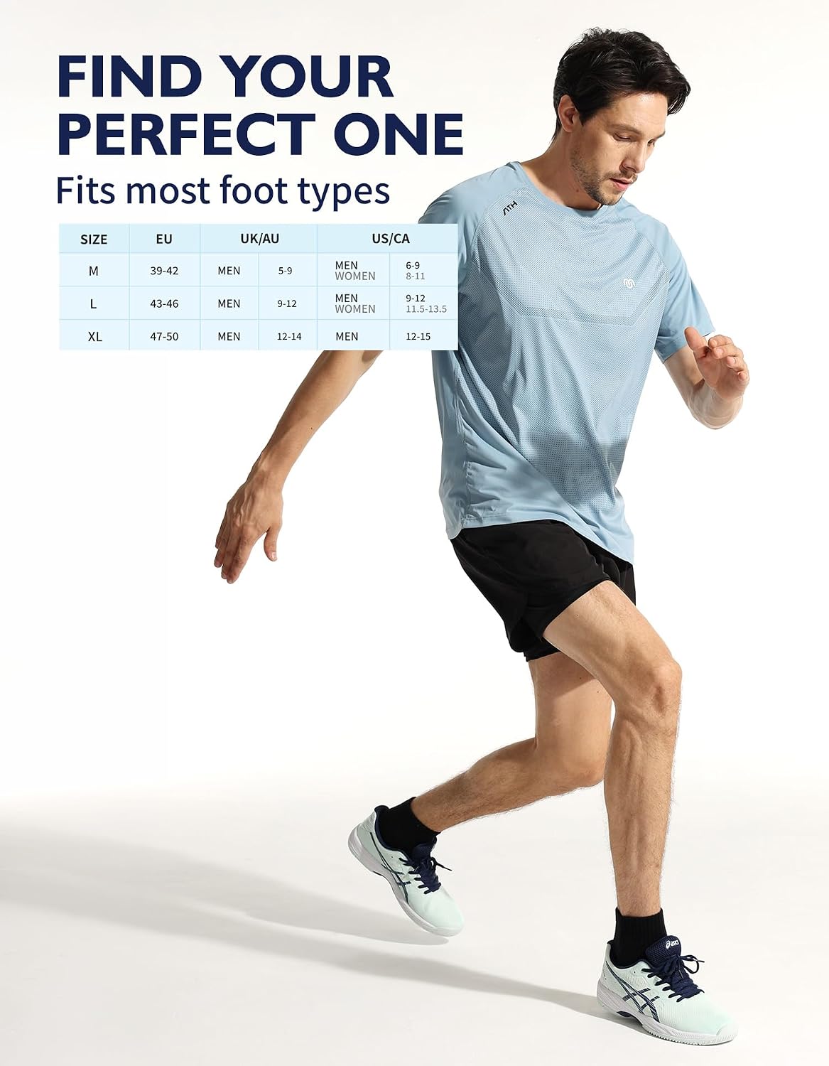 Thumbnail 6 de CLOSEMATE DT07 Men’s Cushioned Quarter Ankle Sports Socks, 6 Pairs