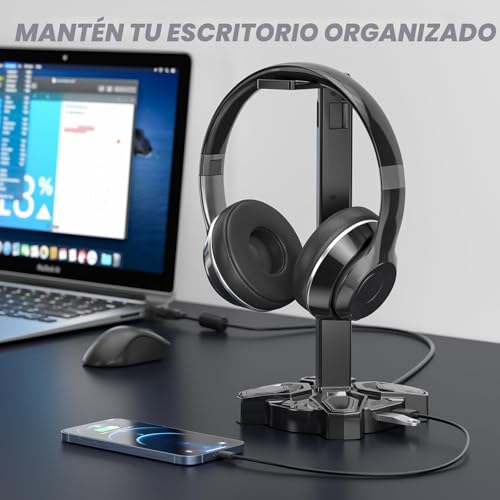 Thumbnail 7 de KDD Led: Soporte para Auriculares Gaming con 2 Puertos USB y Puerto Type‑C