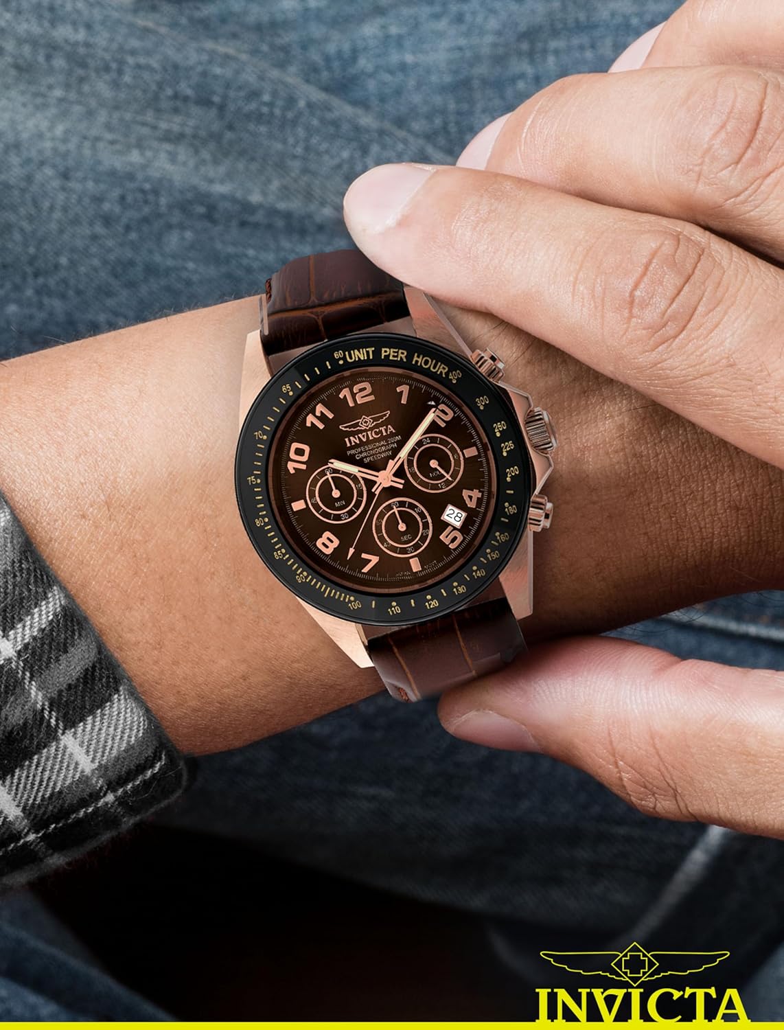 Thumbnail 1 de Invicta Speedway 10712 Marrone: Orologio da uomo al quarzo, 43 mm