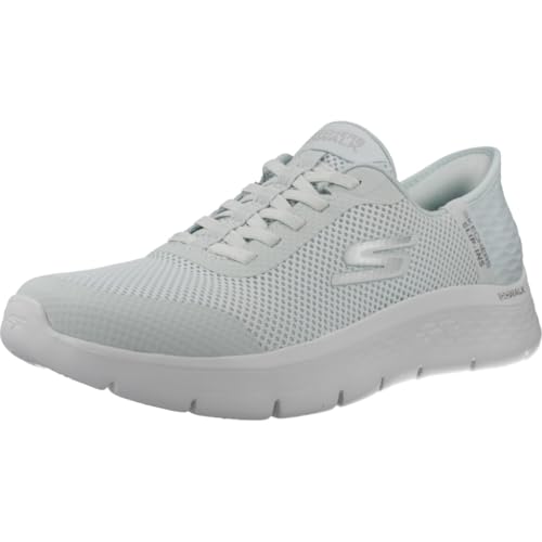 Detalle de Skechers Donna Go Walk Flex Grand Entry Trainers – Light Mint Textile/Trim, 38 EU