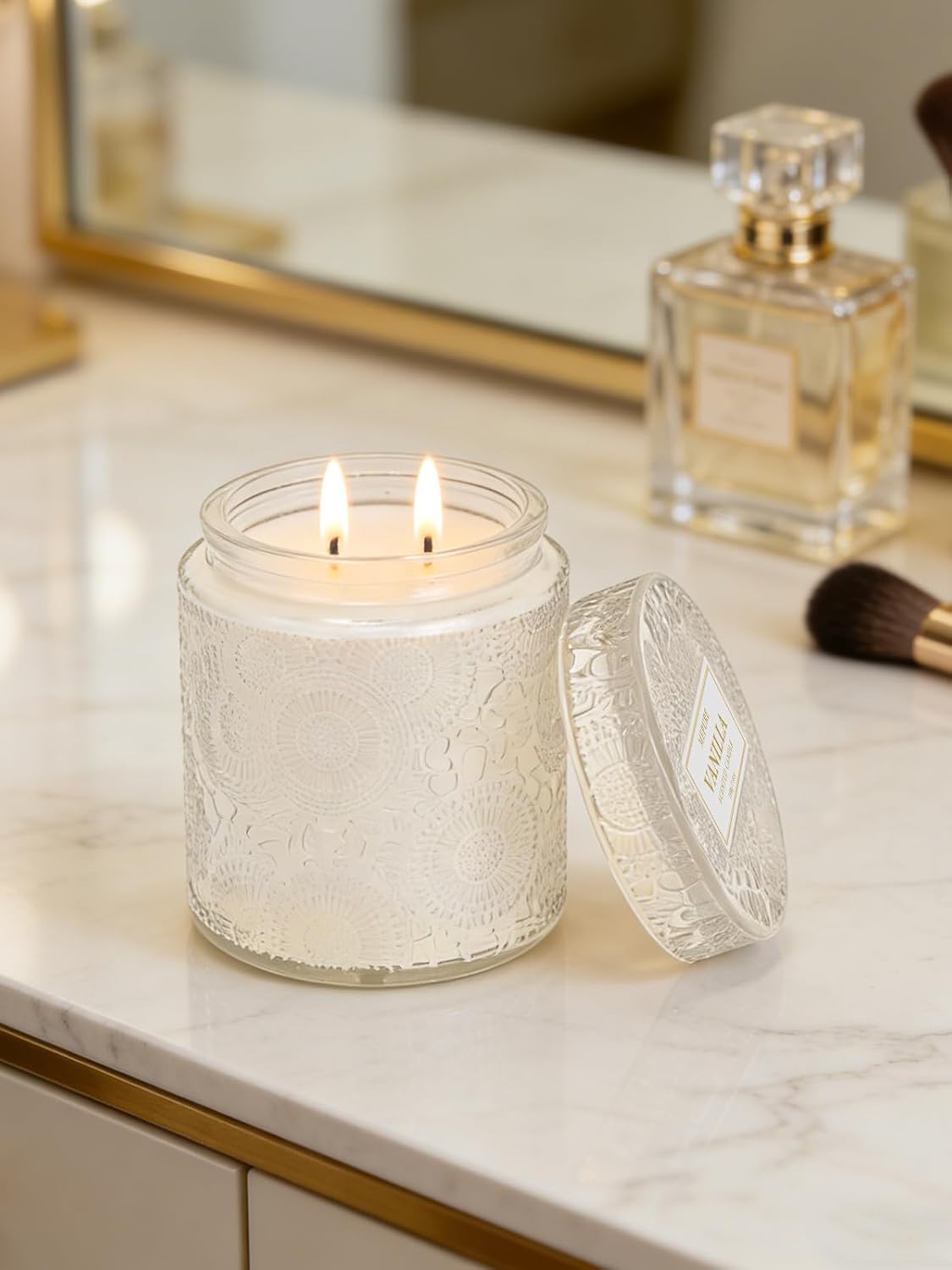 Thumbnail 6 de Vanilla Soy Wax Scented Candle, 210g Hand-Poured with Double Cotton Wicks