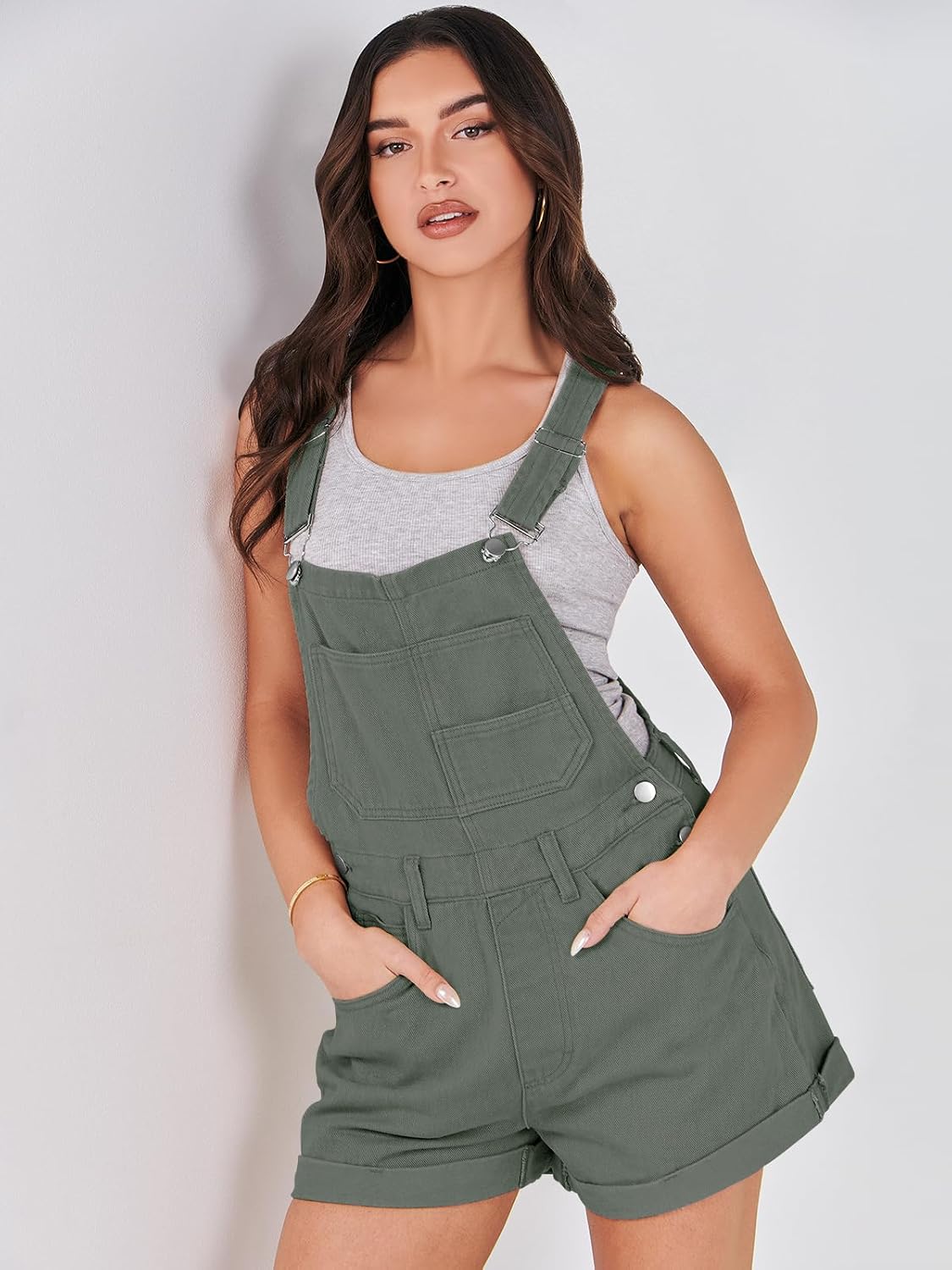 Thumbnail 6 de ANRABESS Women's Denim Shorts Overalls — Loose Fit Jumpsuit for Summer 2026