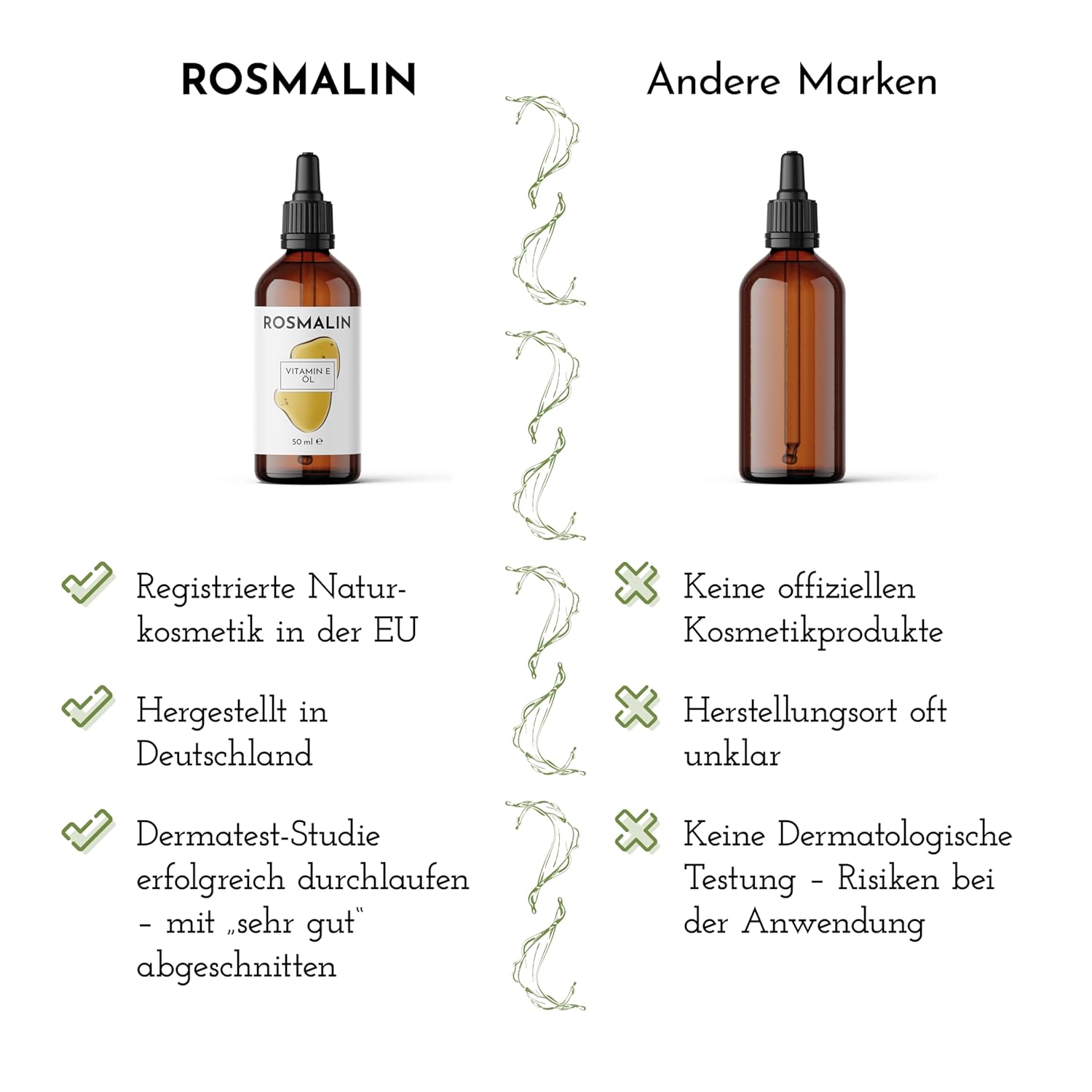 Thumbnail 5 de Rosmalin® Vitamin E Öl Bio (hochdosiert) – Gesichtsöl für Gesicht, Körper, Haare & Kopfhaut, 50 ml
