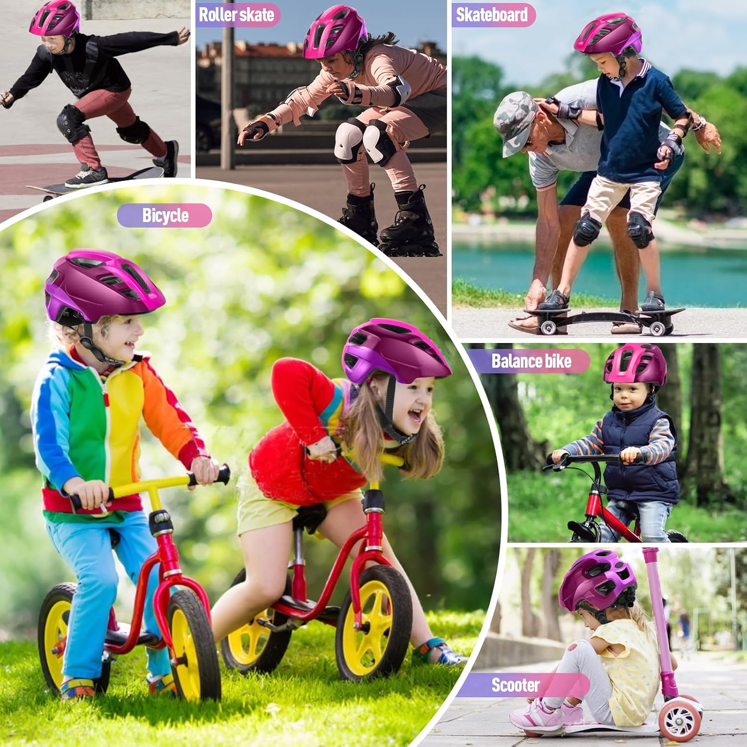 Thumbnail 6 de RaMokey Kids Bike Helmet 50–56cm