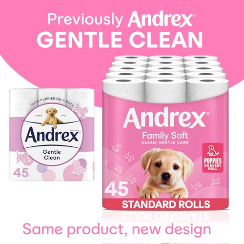 Detalle de Andrex Family Soft Toilet Roll – 45 Rolls, Fragrance Free, FSC Certified