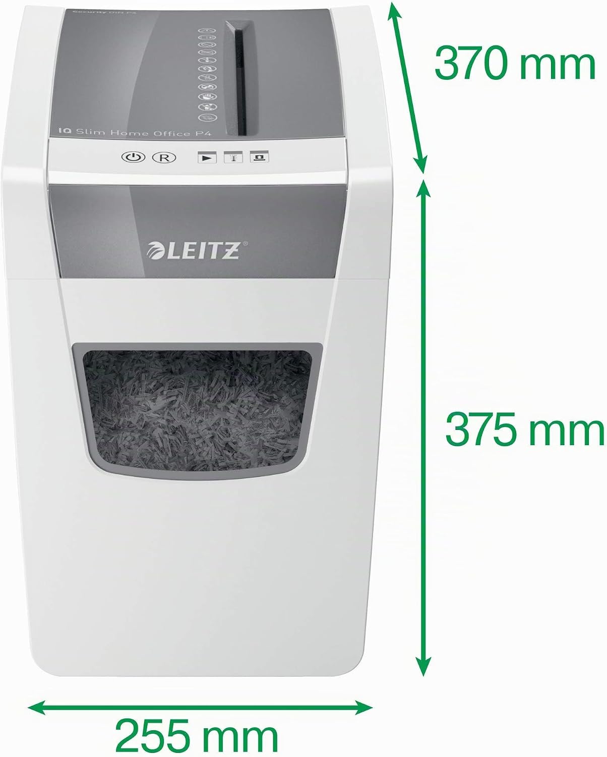 Detalle de Leitz Déchiqueteuse IQ SL Home Office — sécurité P4, 10 feuilles, 23 L, blanche