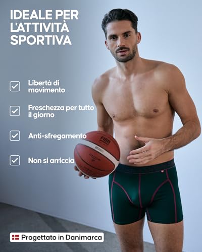 Thumbnail 2 de DANISH ENDURANCE Boxer Uomo Sportivi 3 Paia Blu M