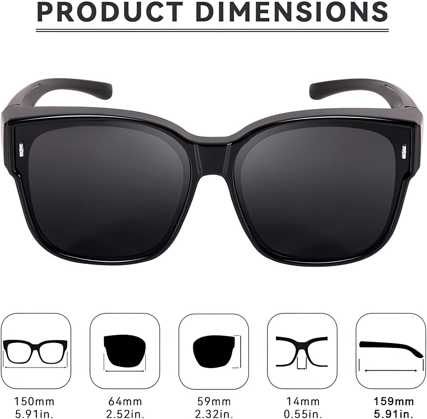 Thumbnail 3 de Myiaur Oversized Fit Over Sunglasses for Women