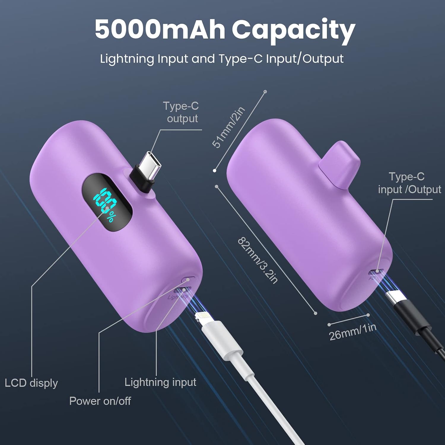 Thumbnail 6 de Kioson 5000mAh USB-C Portable Charger 2-Pack, 20W Fast Charging