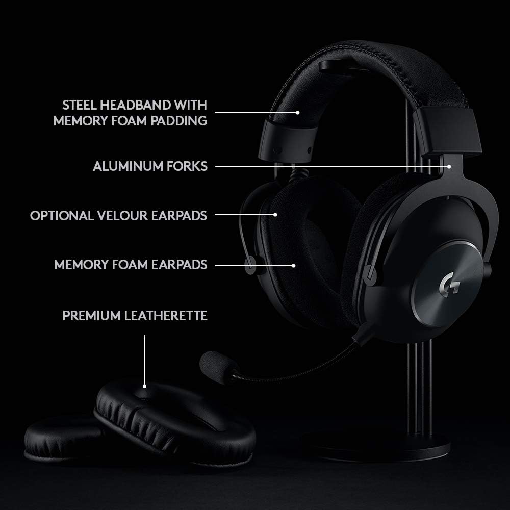 Detalle de Logitech G PRO X Wireless LIGHTSPEED Gaming Headset, DTS Headphone:X 2.0