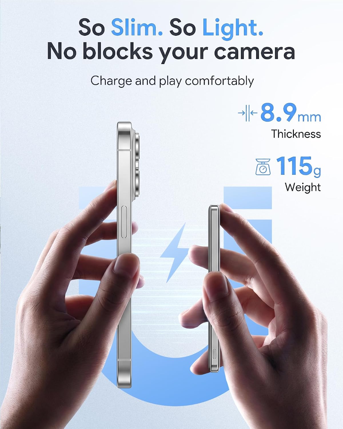 Thumbnail 2 de Ultra Slim MagSafe Power Bank 5000mAh — 15W Wireless & 20W USB-C Fast Charging