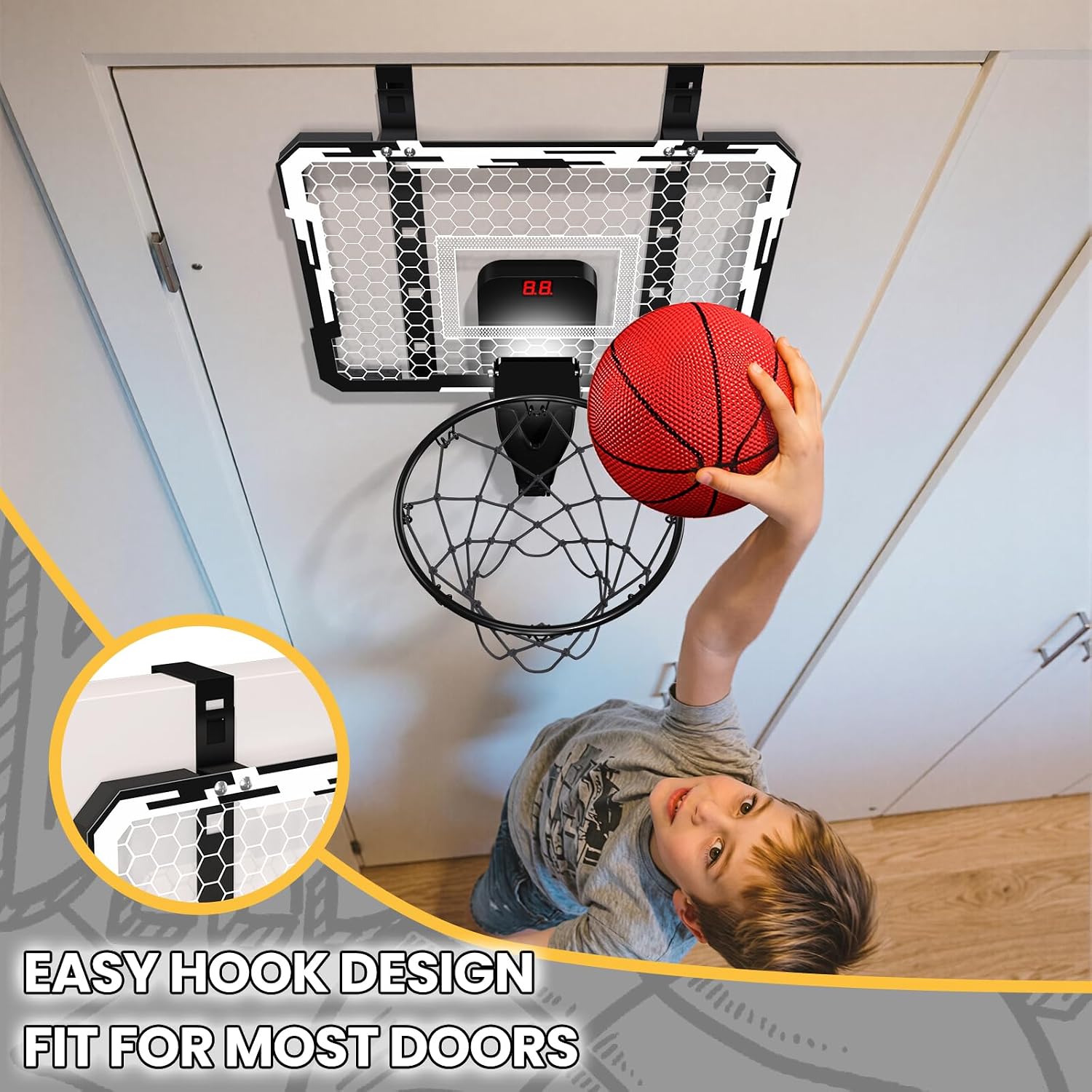 Thumbnail 4 de QDRAGON Indoor Mini Basketball Hoop 7-LED