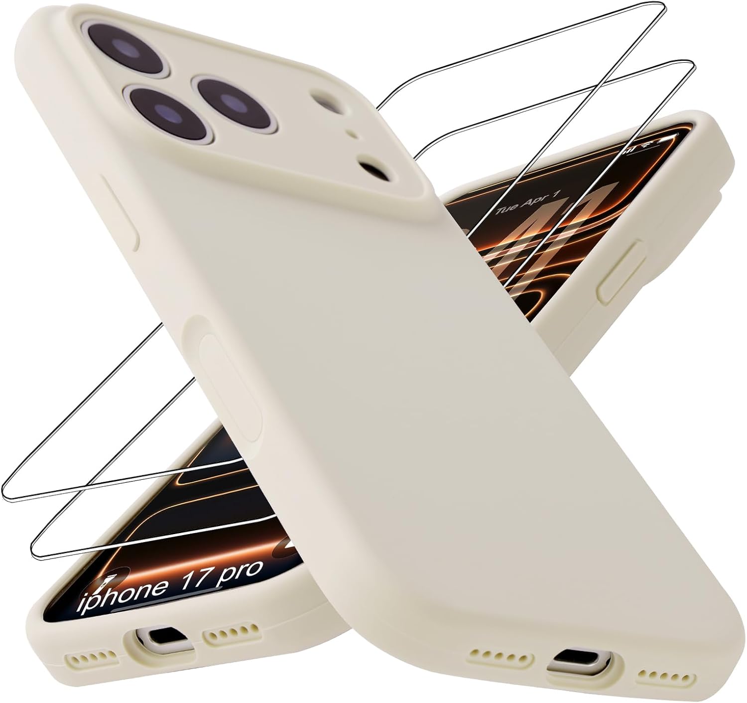 Detalle de OFFCUP V9-WT-PG17SJT-FBA iPhone 17 Pro Case with 2 Screen Protectors