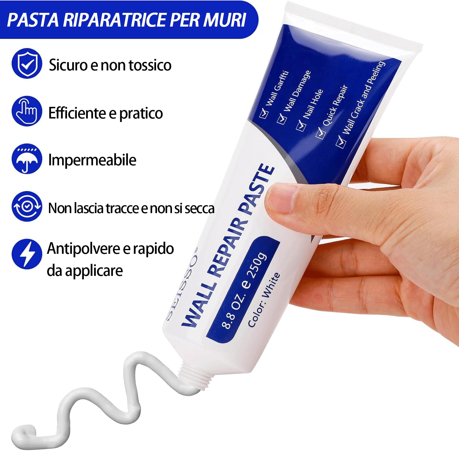 Thumbnail 5 de SEISSO 500g Stucco per muro riparazione pareti 🛠