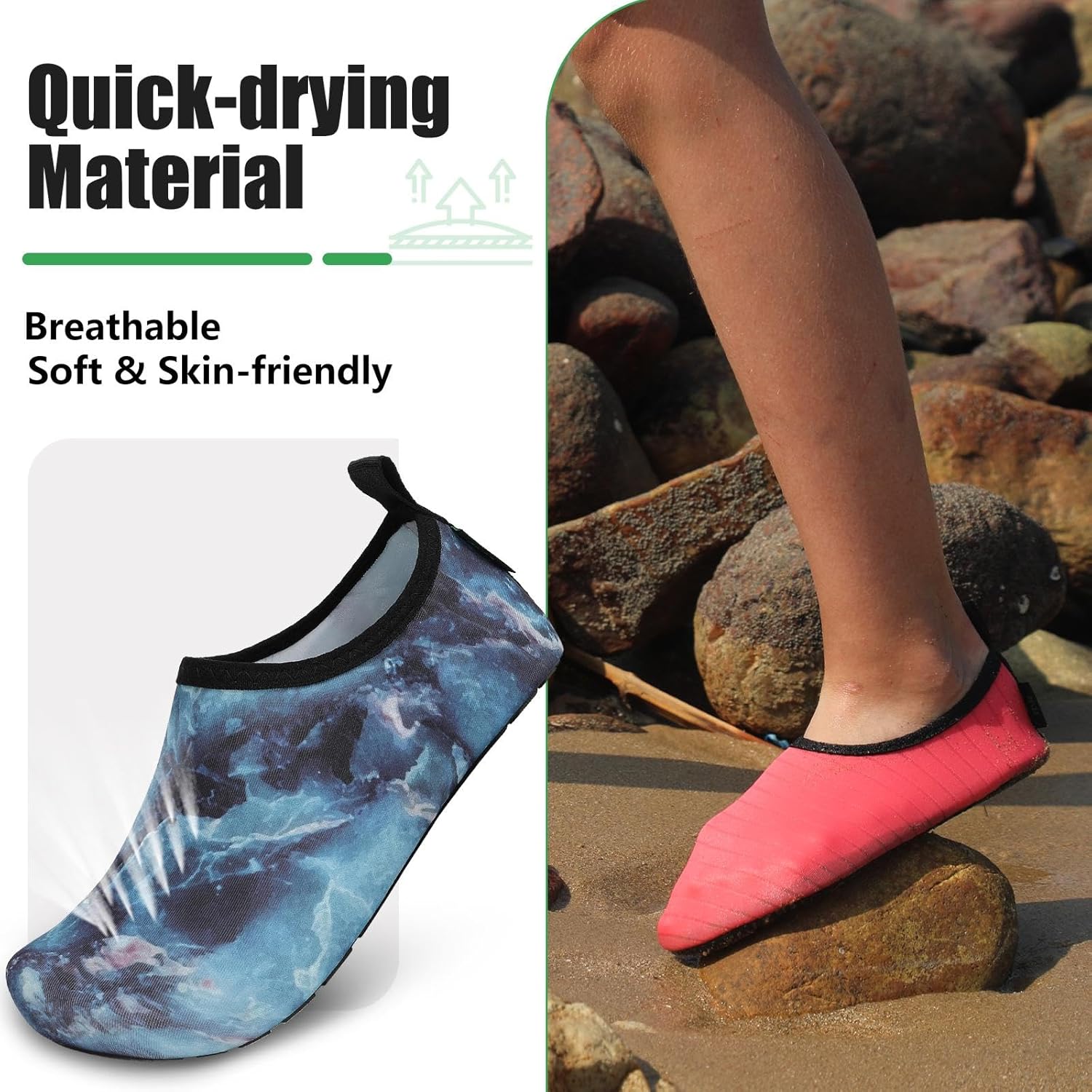 Thumbnail 1 de SAGUARO Chaussures pour sport aquatique mixte adulte — escarpins respirants à semelle antidérapante