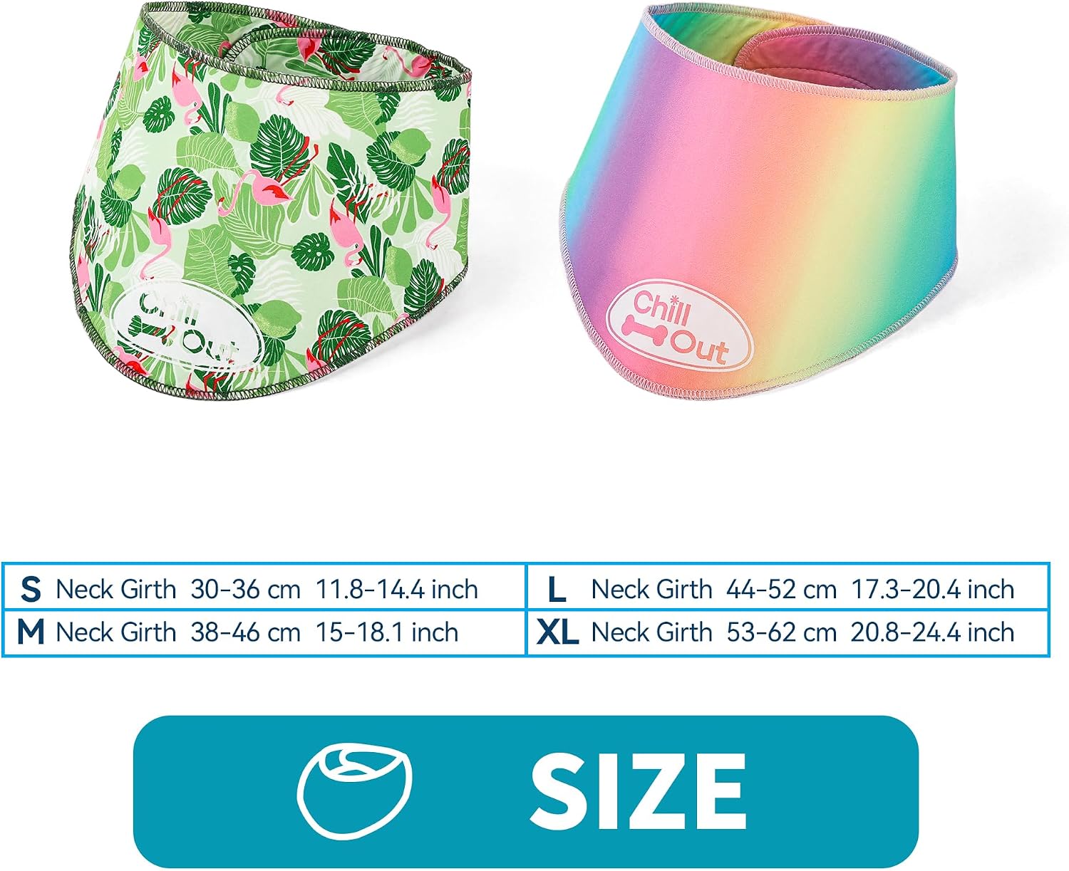 Detalle de ALL FOR PAWS Chill Out 2PCS Dog Ice Bandana (Medium) – Instant Cooling Neck Wrap for Dogs
