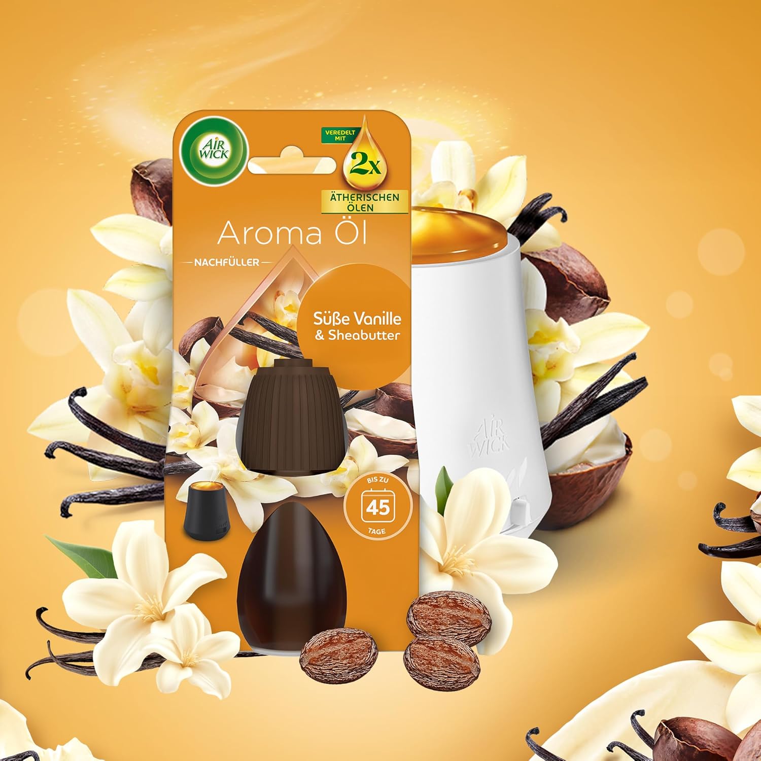 Thumbnail 2 de Air Wick Aroma-Öl Flakon Nachfüller – Süße Vanille und Sheabutter, 6 x 20 ml