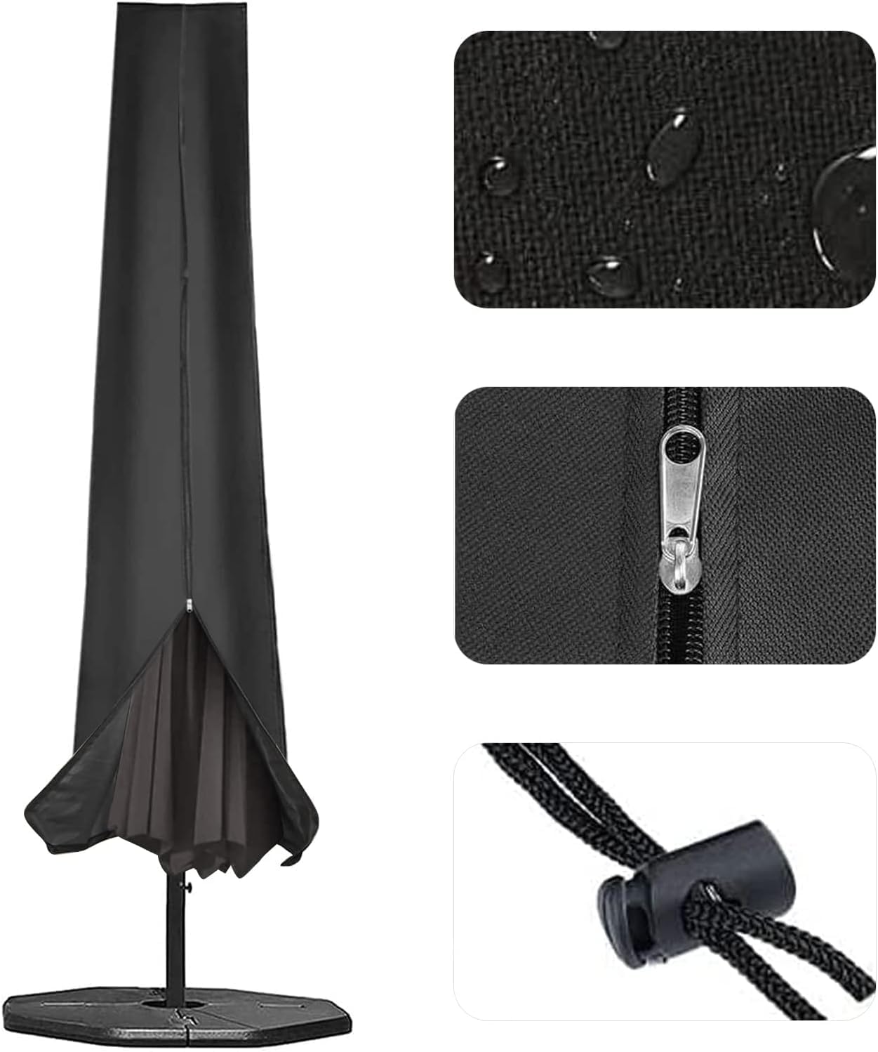Thumbnail 1 de PATIO PLUS Parasol Cover: 190 x 25/50 cm Waterproof 600D Oxford with PVC Coating