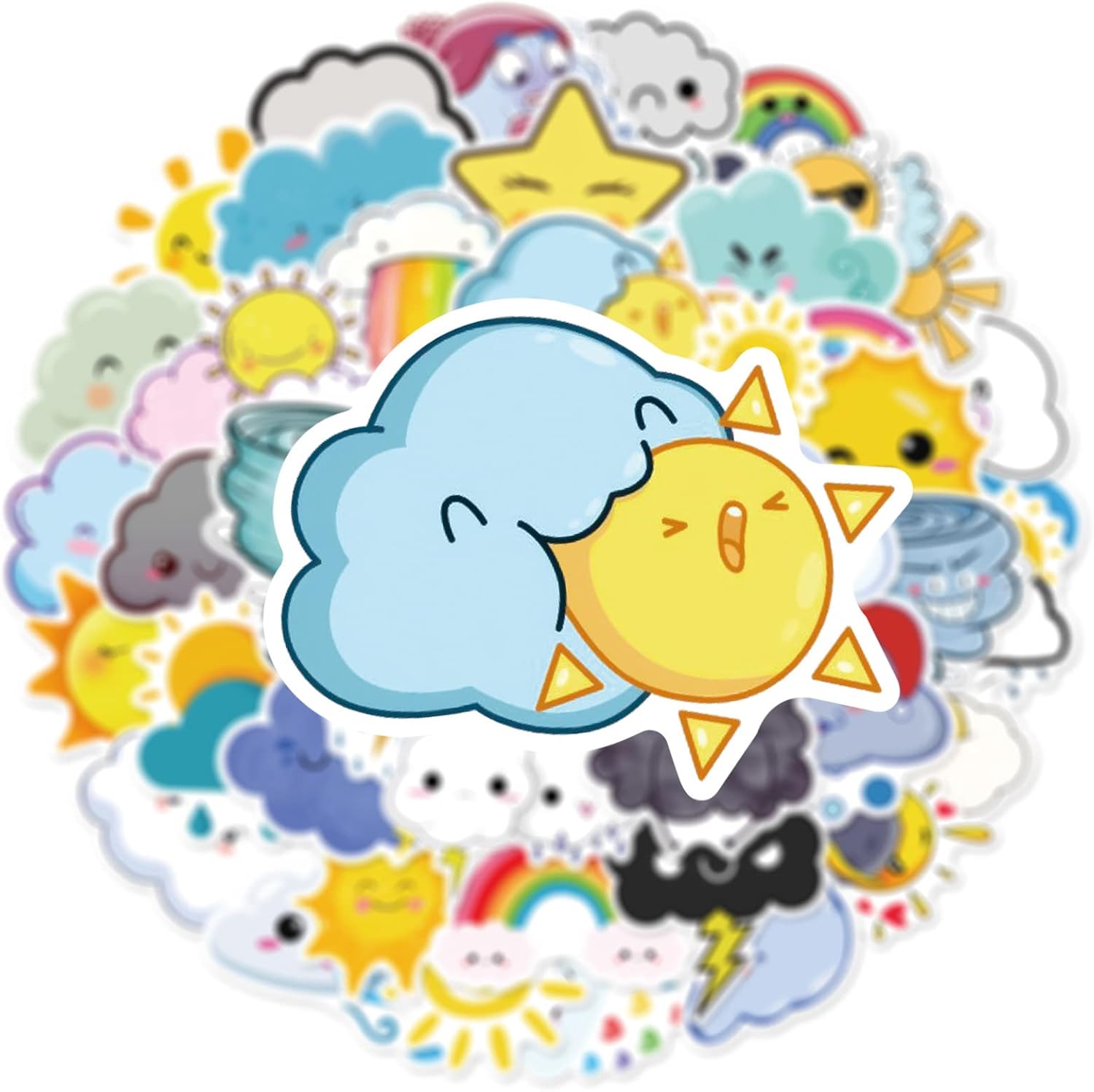 Detalle 2 de Weather Stickers Vinyl Sticker Pack, 50 Pieces